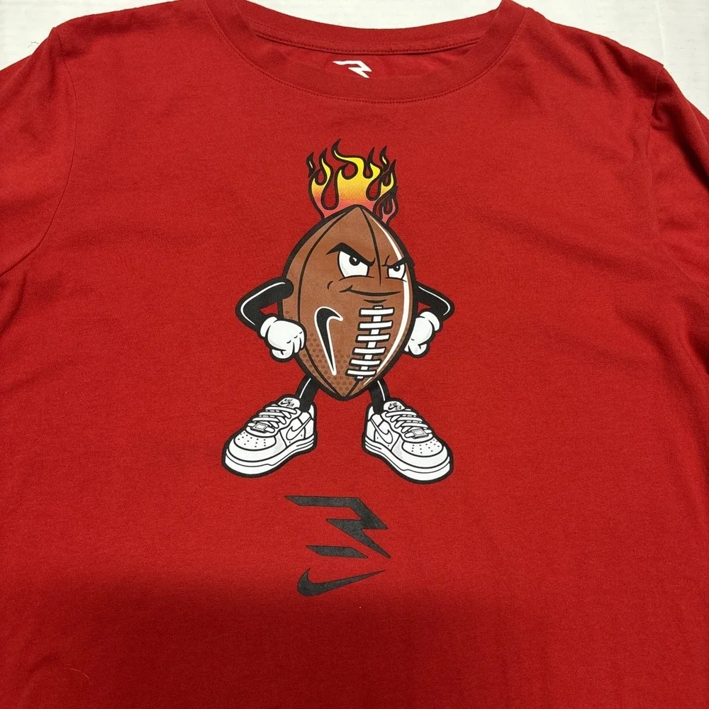 Nike 3Brand by Russell Wilson Boys XL Red Fired Up Graphic Long Sleeve Shirt